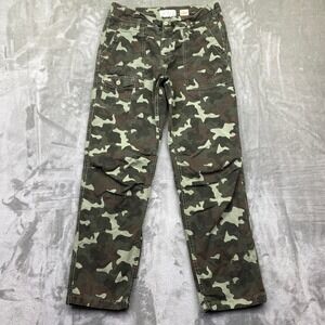The Wanderer by Anthropologie Camo Cargo Pants Women Size 29 Utility Army Green